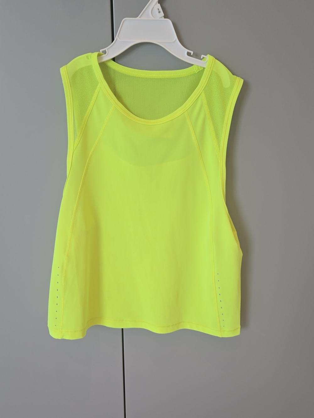 lululemon athletica Neon Yellow Mesh-Panel Active Tank